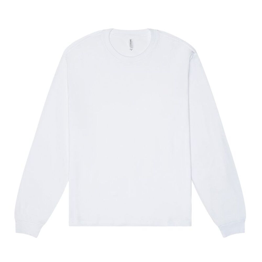 Unisex Adult Heavyweight Boxy Long-Sleeved T-Shirt / Natural